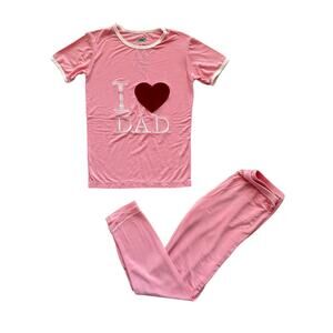 How To Catch A Tiger By Kickee Pants Bamboo I Love Dad Pajamas Size 8